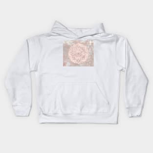 Rose gold mandala - french polished marble Kids Hoodie